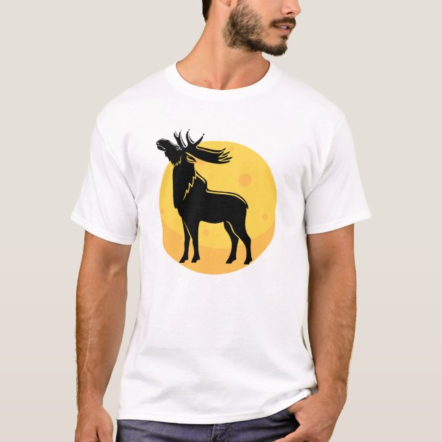 Moose under Måne T Shirt (Framsida)