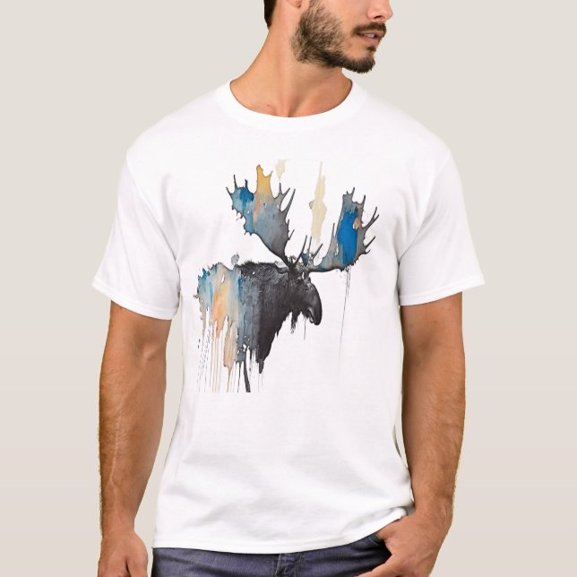 Moose vattencolor t shirt (Framsida)