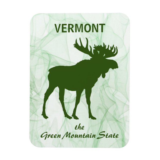 Moose, Vermont, bergsstaten Grönt Magnet (Vertikal)
