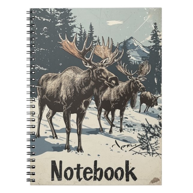 Moose vintage anteckningsbok (Framsidan)