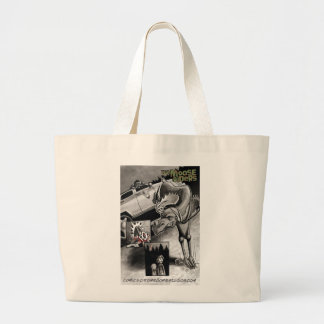 Moose vs. Zombie Large Tote Bag Jumbo Tygkasse