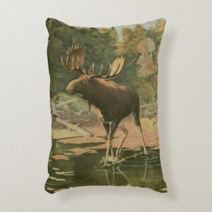 Moose Walting i Vatten Prydnadskudde