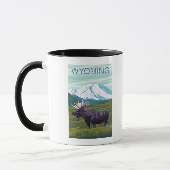 Moose with MountainWyoming Mugg (Vänster)