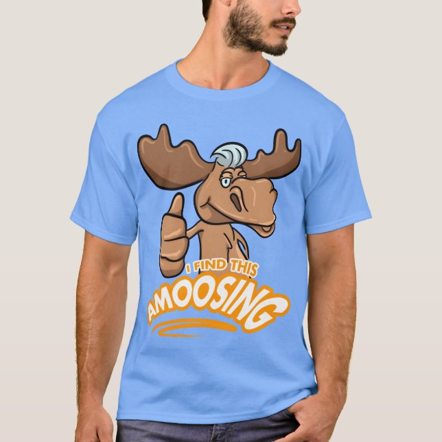 Moose Word Pun for Animal Lovers retro T Shirt (Framsida)