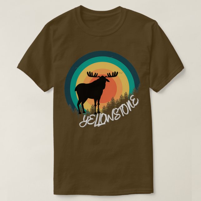 Moose Yellowstone nationalpark T Shirt (Design framsida)