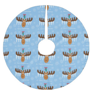 Moosehead_Icicle Antlers_Mistletoe_Merry Kissmoose Julgransmatta Borstad Polyester