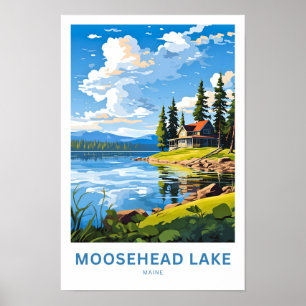 Moosehead Lake Maine Travel Skriv ut Poster
