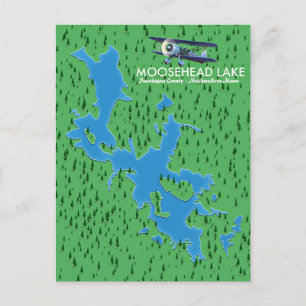 Moosehead Lake, Piscataquis County karta vykort