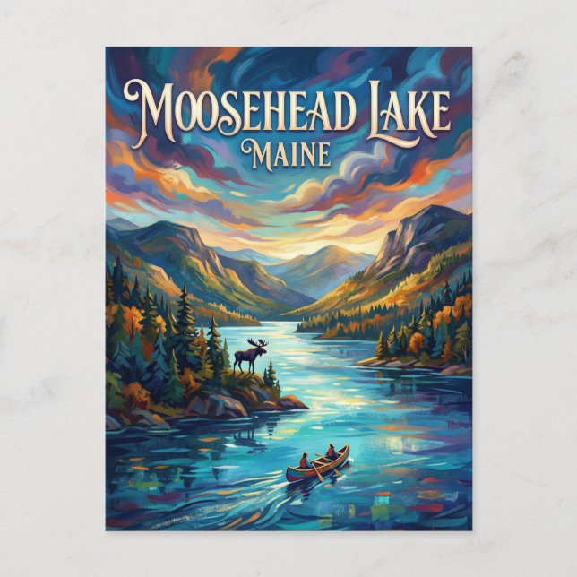 Moosehead Lake USA Vykort (Framsida)