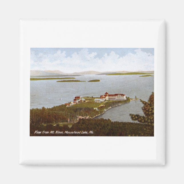 Moosehead Sjö, Maine 1906 Vintage Magnet (Framsidan)