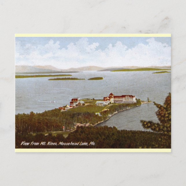 Moosehead Sjö, Maine 1906 Vintage Vykort (Framsida)