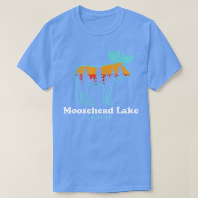 Moosehead Sjö Maine Moose Retro T Shirt (Design framsida)