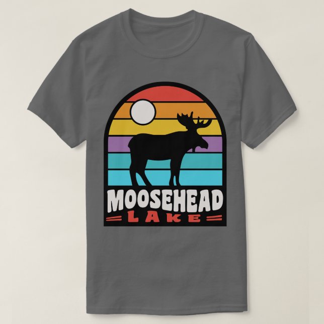 Moosehead Sjö Moose Badge Maine T Shirt (Design framsida)