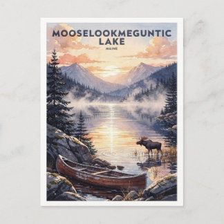 Mooselookmeguntic Lake Maine Vintage Resa Vykort