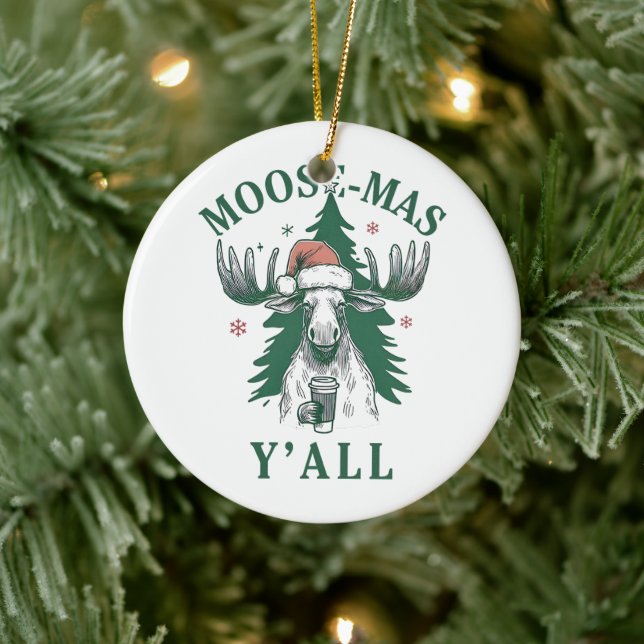 Moosemas Y'all Julgransprydnad Keramik (Träd)