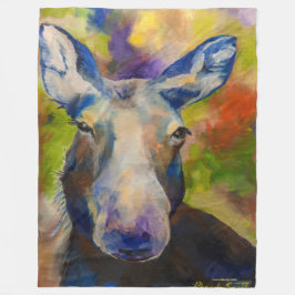 Moosey Moose Alaska Fleece Blanket