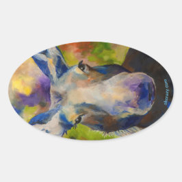 Moosey Moose Ovalt Klistermärke