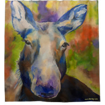 Moosey Moose Shower Curtain