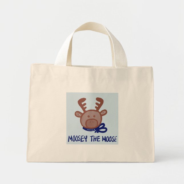 Moosey Moose Tote Bag Mini Tygkasse (Framsidan)
