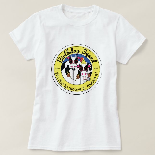 Moosician Birthday Squad T Shirt (Design framsida)