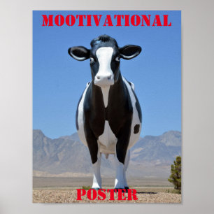 MOOtivational Poster Funny Cow Motivational Humor