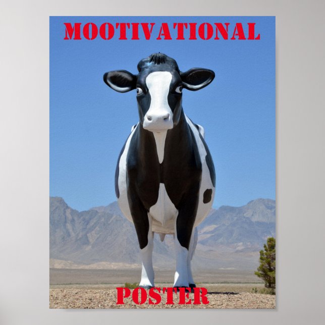 MOOtivational Poster Funny Cow Motivational Humor (Framsidan)