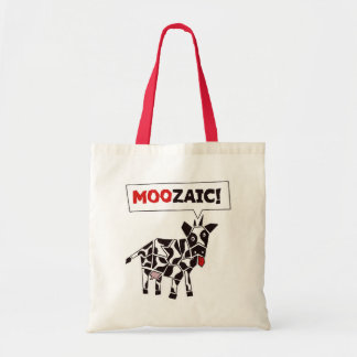Moozaic! - Funny Cow Mosaic Mönster Tygkasse