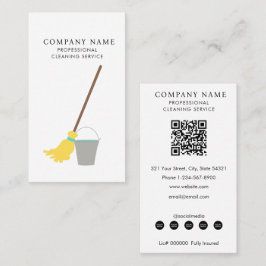 Mop Bucket Professional Cleaning Services Visitkort