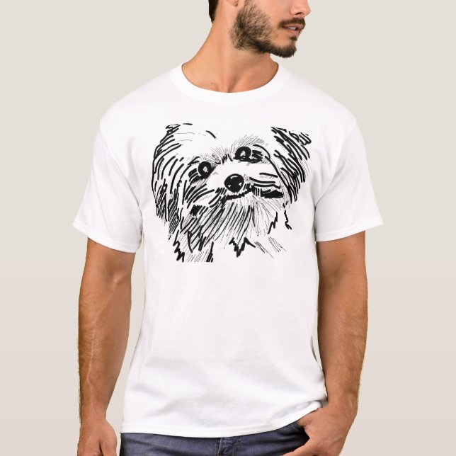 Mop-Hund T-shirt (Framsida)
