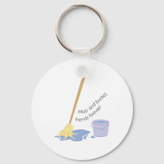 Mop och Bucket Nyckelring (Framsida)