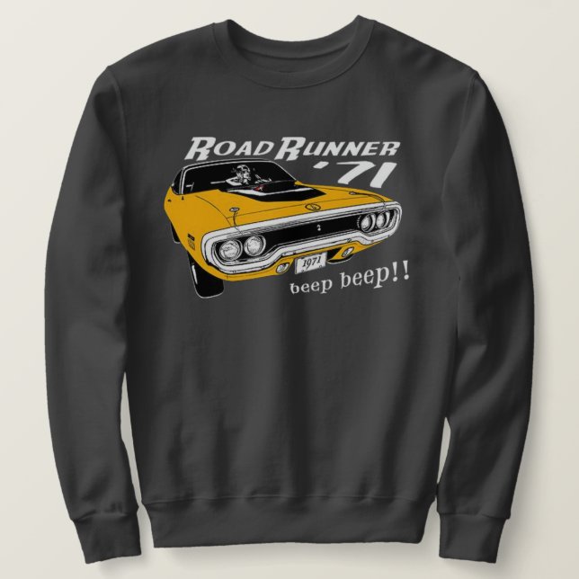 Mopar - 1971 Plymouth Roadrunner Lång Ärmad Tröja (Design framsida)