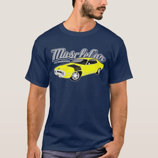 Mopar - 1972 Plymouth Roadrunner Musclecar T-Shirt (Framsida)