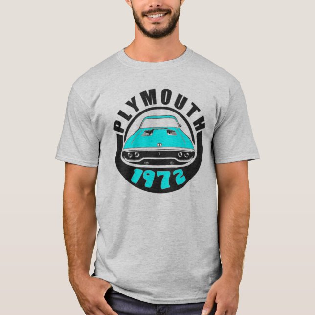 Mopar - 1972 Plymouth Roadrunner Petty Blue T Shirt (Framsida)