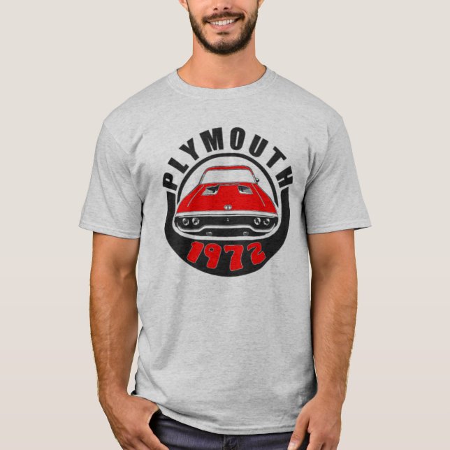 Mopar - 1972 Plymouth Roadrunner Tor Red T Shirt (Framsida)