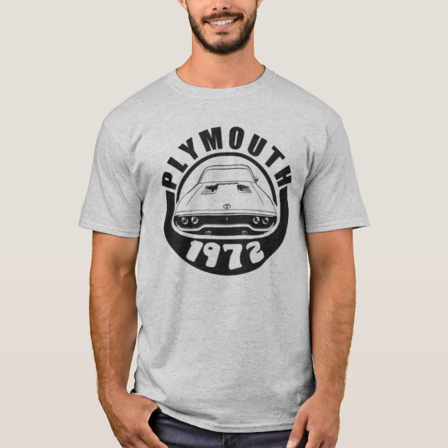 Mopar - 1972 Plymouth Roadrunner White T Shirt (Framsida)