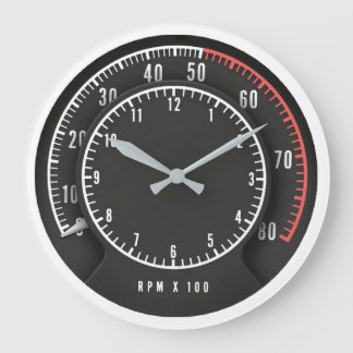 Mopar - Dodge Charger Tic Toc Tach Round Clock Stor Klocka