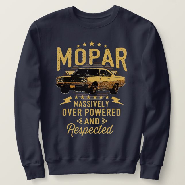 Mopar - kraftigt överdriven och respekterad T-Shi Lång Ärmad Tröja (Design framsida)