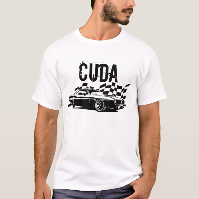 Mopar - Plymouth Cuda - Barracuda Tee Shirt (Framsida)