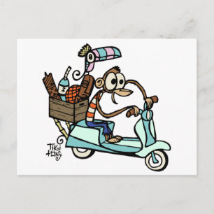 Moped Beachcomber Vacation! Vykort