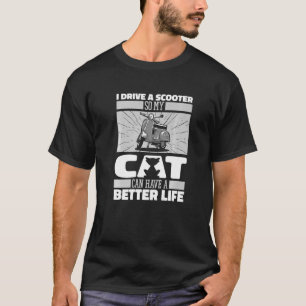 Moped Cat Motorcykel - Scooter Bike Premium T Shirt