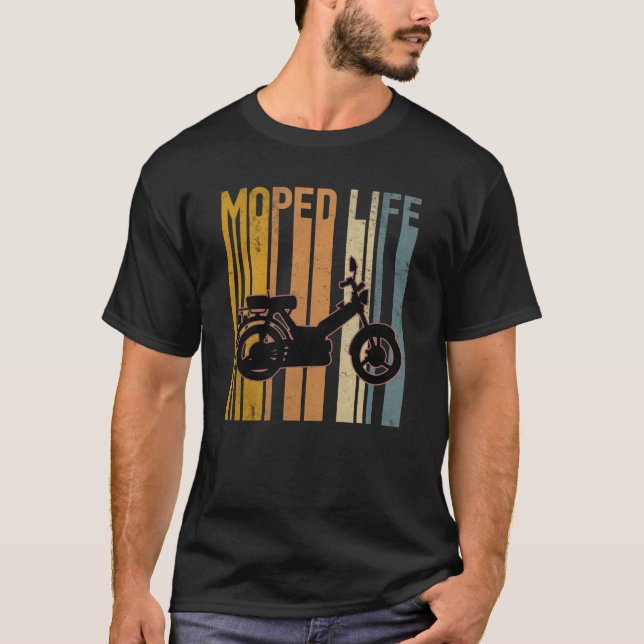 Moped Life Mofa tvåhjulsmotor T Shirt (Framsida)