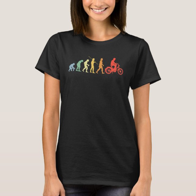 Moped Moped Moped Rider för MopedEvolution Retro M T Shirt (Framsida)
