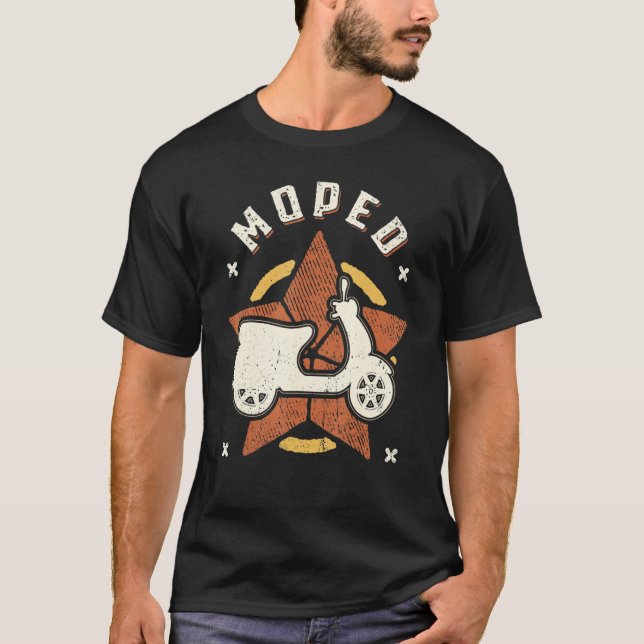 Moped Vintage Retro Classic T Shirt (Framsida)