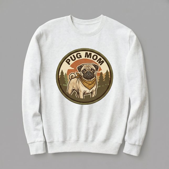 Moppe Mamma Crewneck Moppe Hund Mamma Present Till T Shirt (Skapare uppladdad)