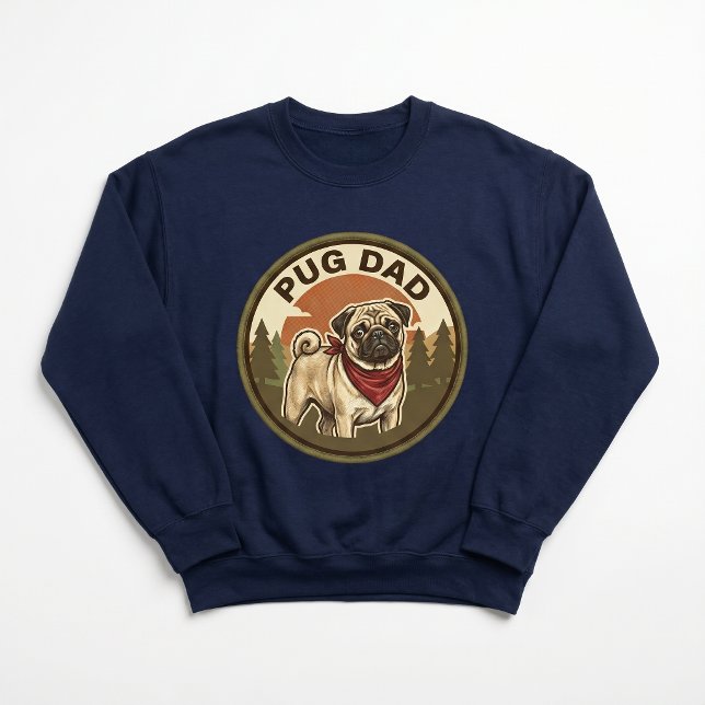 Moppe Pappa Crewneck | Moppe Hund Pappa Present Vi Lång Ärmad Tröja (Skapare uppladdad)