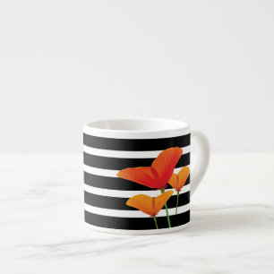 Moppeklich Svarta Ränder Monogram Espressomugg