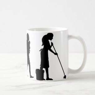 Mopping av golv kaffemugg
