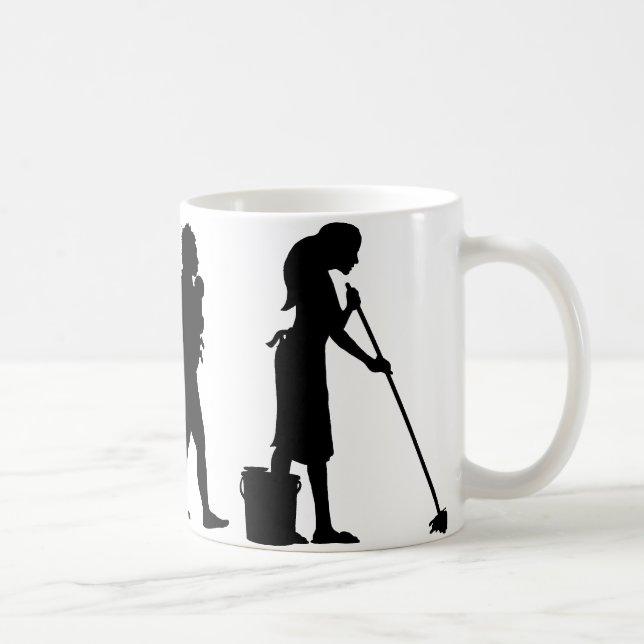 Mopping av golv kaffemugg (Höger)