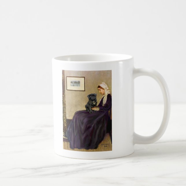 Mops 14 (svart) - Whistlers mamma Kaffemugg (Höger)