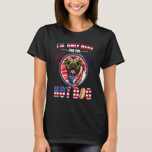 Mops 4:e Juli USA:s självständighetsdag USA:s flag T Shirt